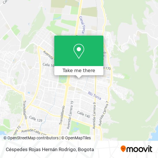 Céspedes Rojas Hernán Rodrigo map