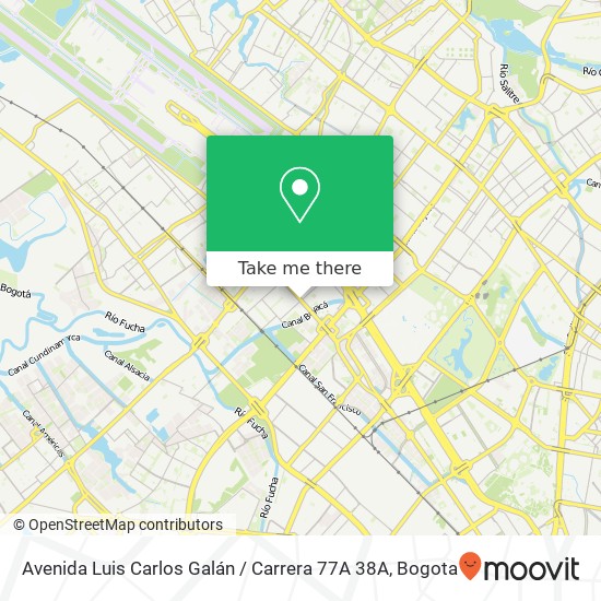 Avenida Luis Carlos Galán / Carrera 77A 38A map