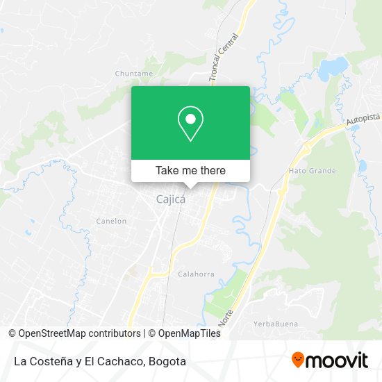 La Costeña y El Cachaco map