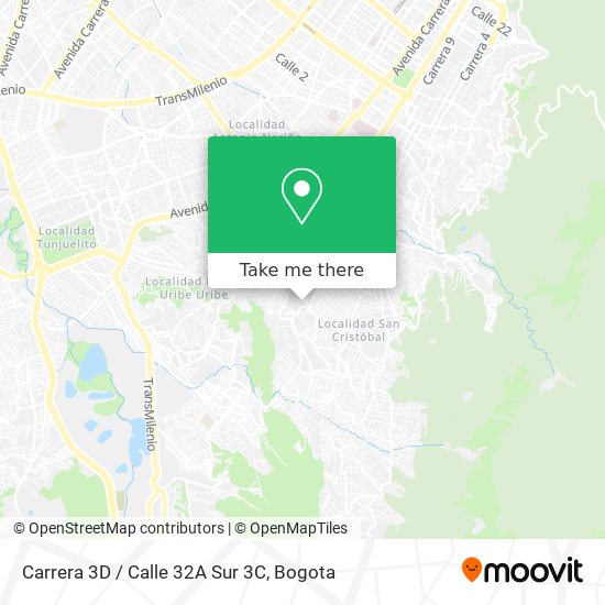 Mapa de Carrera 3D / Calle 32A Sur 3C