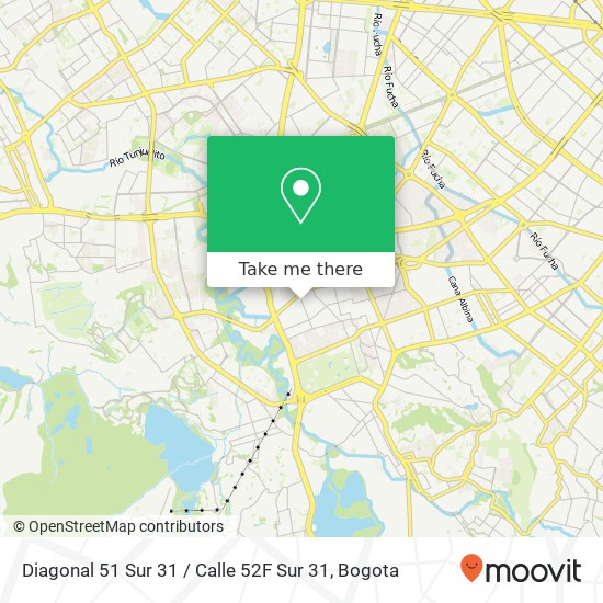 Mapa de Diagonal 51 Sur 31 / Calle 52F Sur 31