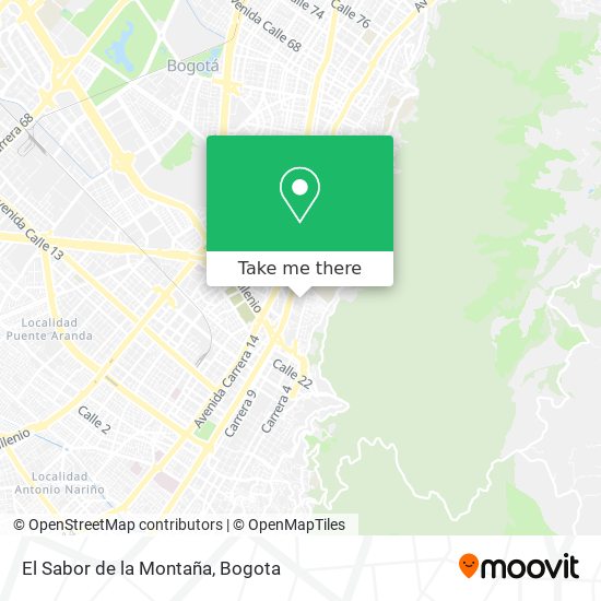 El Sabor de la Montaña map