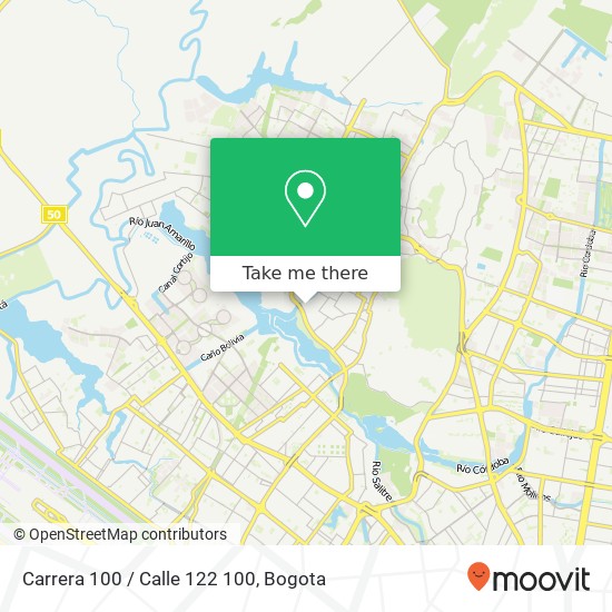 Mapa de Carrera 100 / Calle 122 100