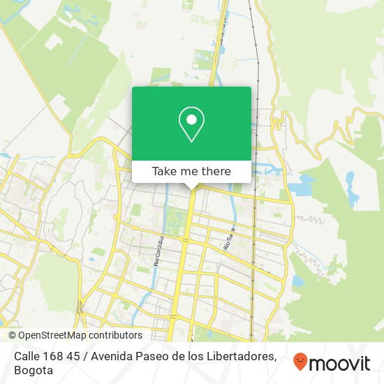 Calle 168 45 / Avenida Paseo de los Libertadores map