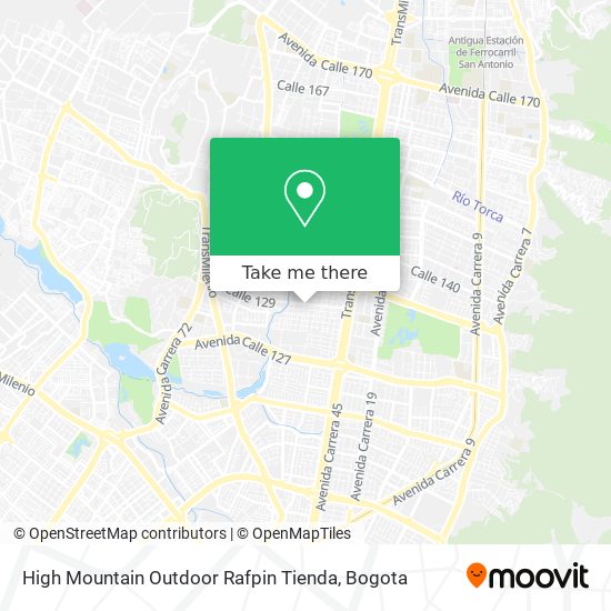 High Mountain Outdoor Rafpin Tienda map