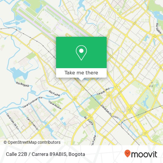 Mapa de Calle 22B / Carrera 89ABIS
