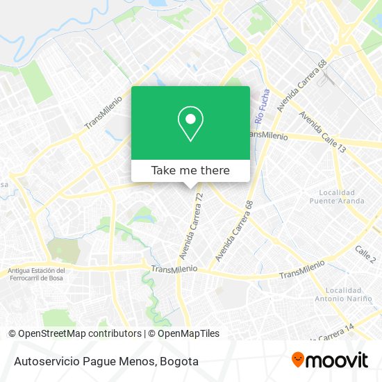 Mapa de Autoservicio Pague Menos