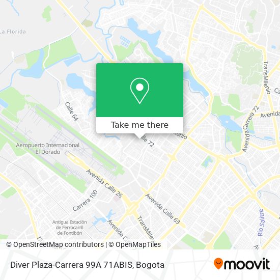 Mapa de Diver Plaza-Carrera 99A 71ABIS