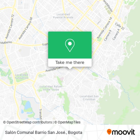 Mapa de Salón Comunal Barrio San José.