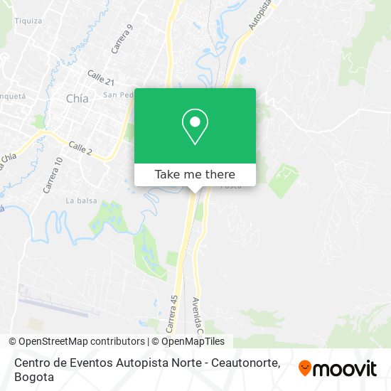 Centro de Eventos Autopista Norte - Ceautonorte map