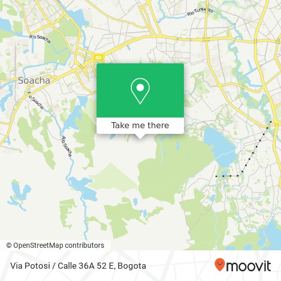 Mapa de Via Potosi / Calle 36A 52 E