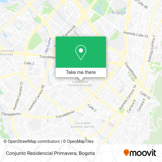 Mapa de Conjunto Residencial Primavera
