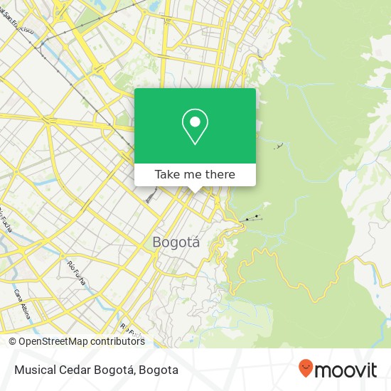 Musical Cedar Bogotá map