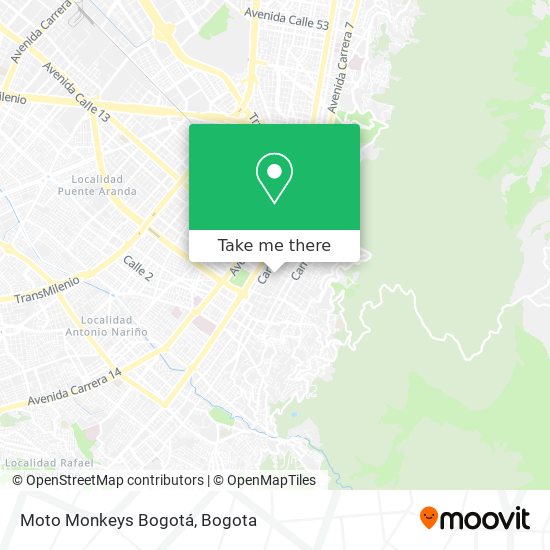 Mapa de Moto Monkeys Bogotá