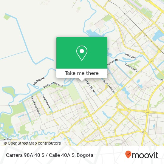 Carrera 98A 40 S / Calle 40A S map