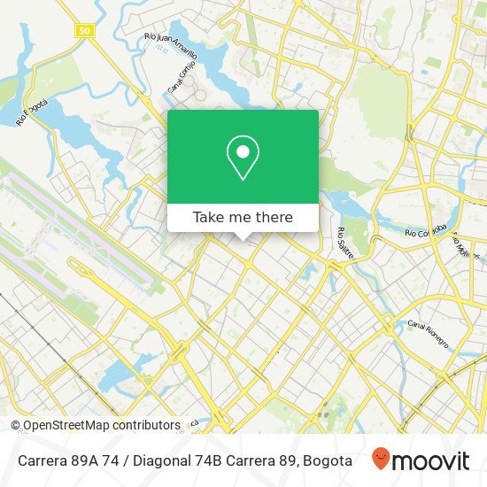 Mapa de Carrera 89A 74 / Diagonal 74B Carrera 89