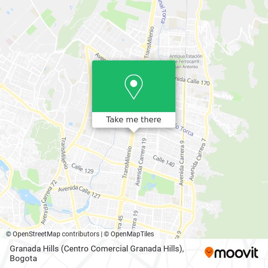 Granada Hills (Centro Comercial Granada Hills) map
