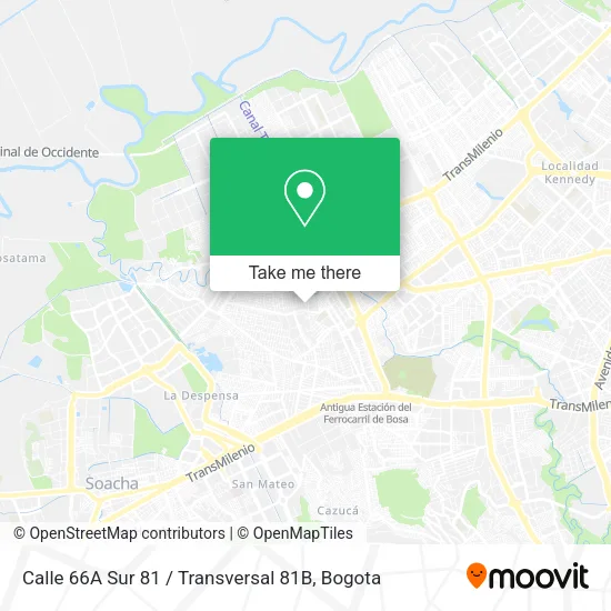 Mapa de Calle 66A Sur 81 / Transversal 81B