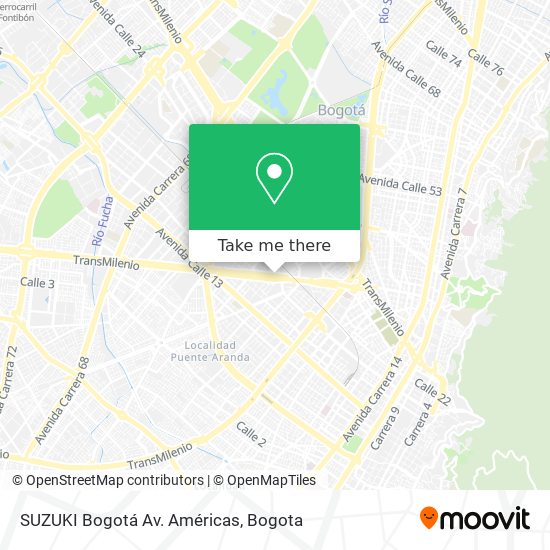 SUZUKI Bogotá Av. Américas map