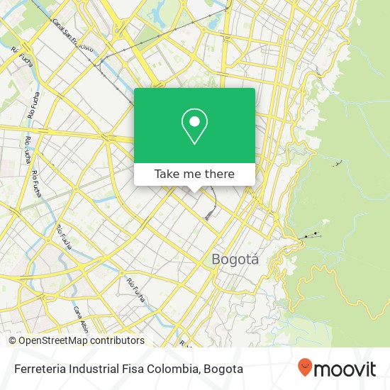 Mapa de Ferreteria Industrial Fisa Colombia