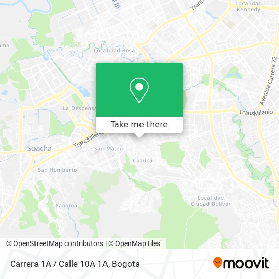 Mapa de Carrera 1A / Calle 10A 1A