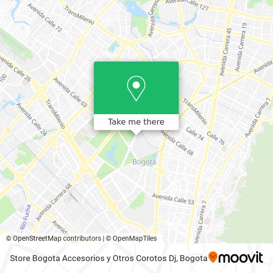 Store Bogota Accesorios y Otros Corotos Dj map
