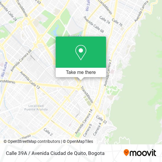 Mapa de Calle 39A / Avenida Ciudad de Quito