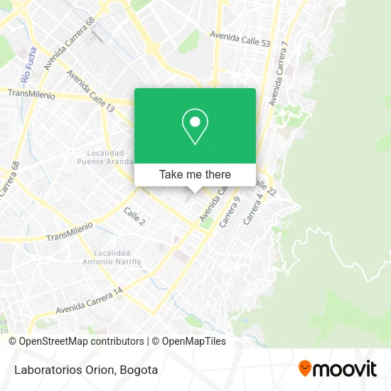 Mapa de Laboratorios Orion