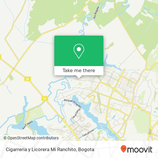 Mapa de Cigarreria y Licorera Mi Ranchito