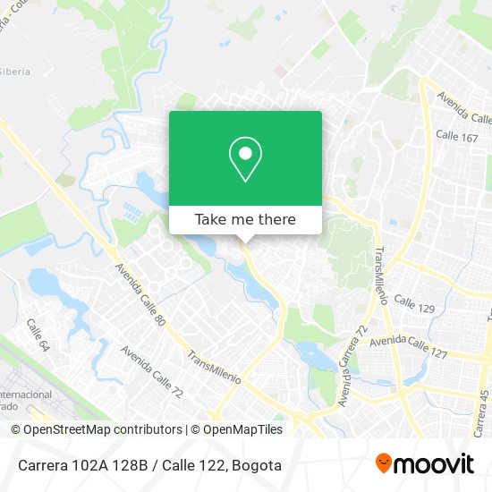 Carrera 102A 128B / Calle 122 map