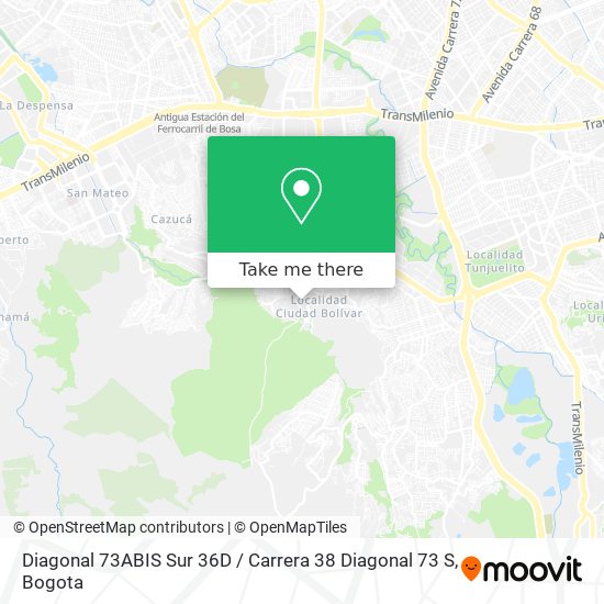 Diagonal 73ABIS Sur 36D / Carrera 38 Diagonal 73 S map