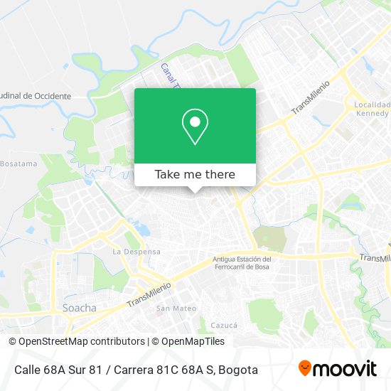 Mapa de Calle 68A Sur 81 / Carrera 81C 68A S