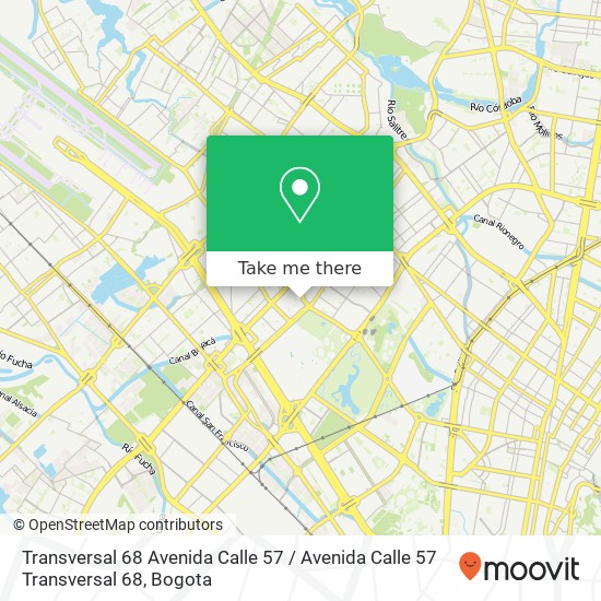 Transversal 68 Avenida Calle 57 / Avenida Calle 57 Transversal 68 map