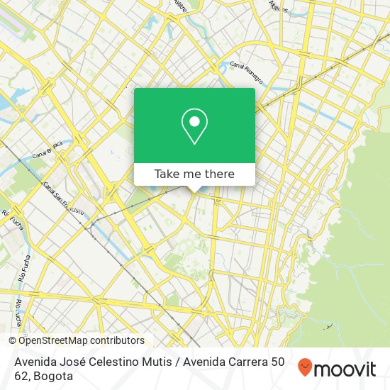 Avenida José Celestino Mutis / Avenida Carrera 50 62 map