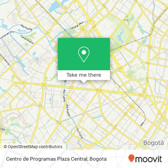 Mapa de Centro de Programas Plaza Central