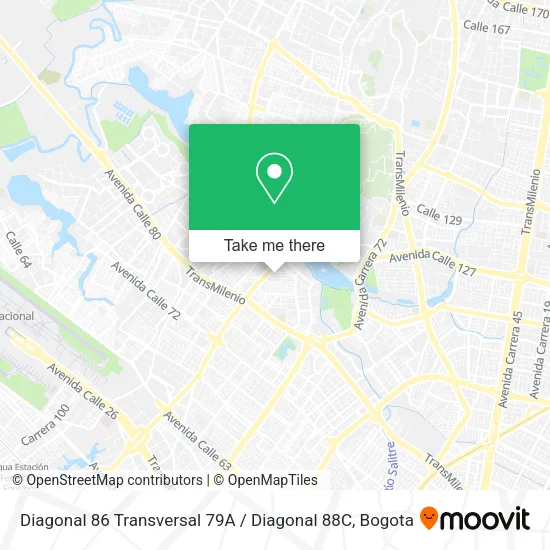 Mapa de Diagonal 86 Transversal 79A / Diagonal 88C
