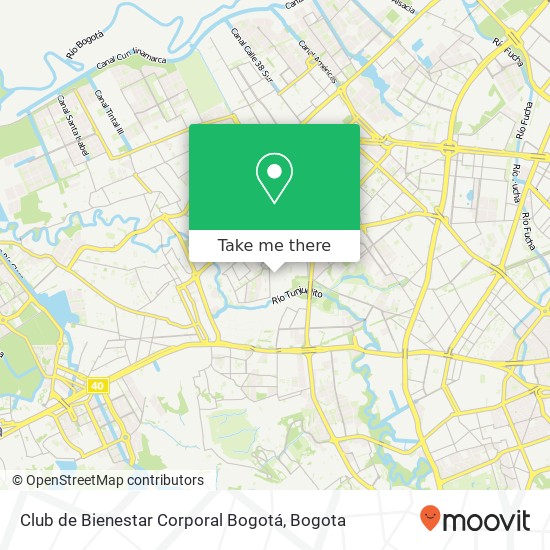 Club de Bienestar Corporal Bogotá map