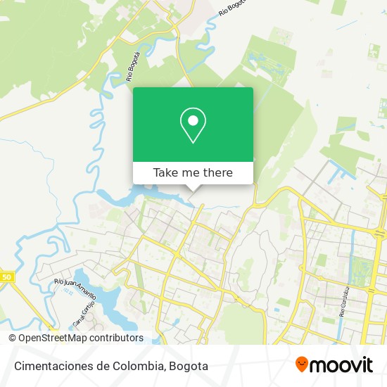 Cimentaciones de Colombia map