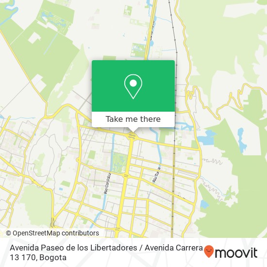 Avenida Paseo de los Libertadores / Avenida Carrera 13 170 map