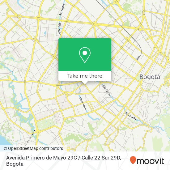 Mapa de Avenida Primero de Mayo 29C / Calle 22 Sur 29D