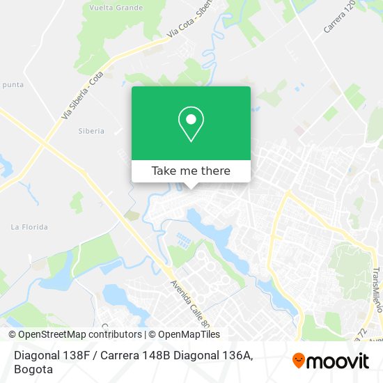 Mapa de Diagonal 138F / Carrera 148B Diagonal 136A