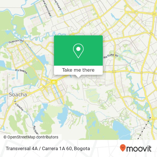 Mapa de Transversal 4A / Carrera 1A 60