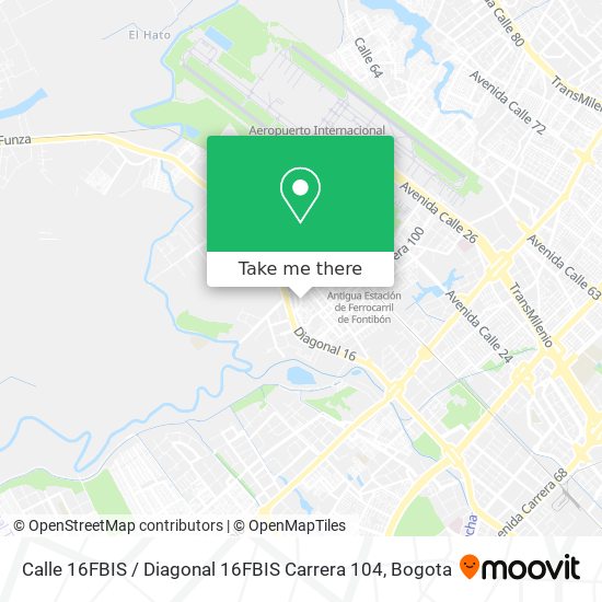 Calle 16FBIS / Diagonal 16FBIS Carrera 104 map