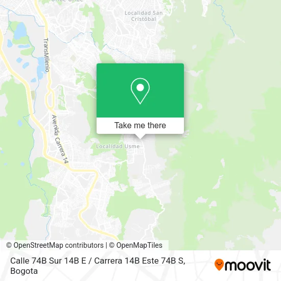 Calle 74B Sur 14B E / Carrera 14B Este 74B S map