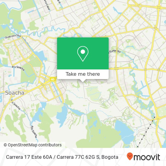Mapa de Carrera 17 Este 60A / Carrera 77C 62G S