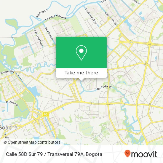 Calle 58D Sur 79 / Transversal 79A map