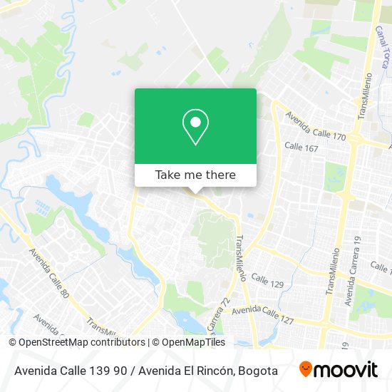 Mapa de Avenida Calle 139 90 / Avenida El Rincón