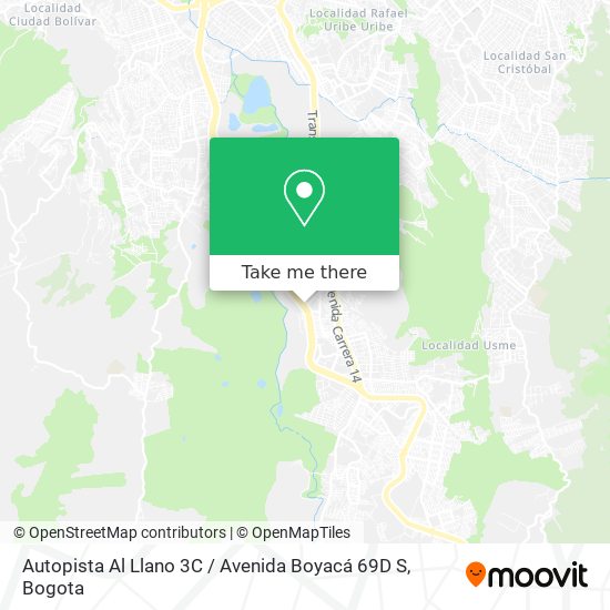 Autopista Al Llano 3C / Avenida Boyacá 69D S map