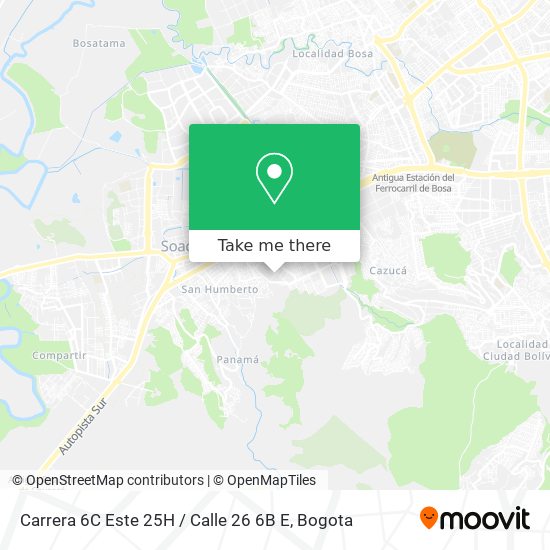 Mapa de Carrera 6C Este 25H / Calle 26 6B E