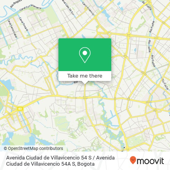 Avenida Ciudad de Villavicencio 54 S / Avenida Ciudad de Villavicencio 54A S map